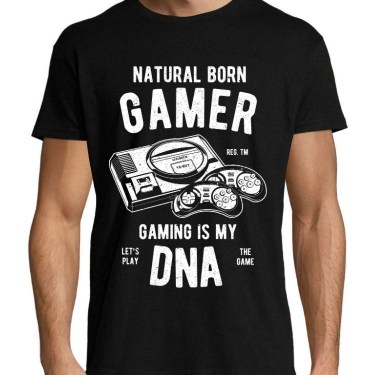Мъжка Тениска Natural Born Gamer (Black)